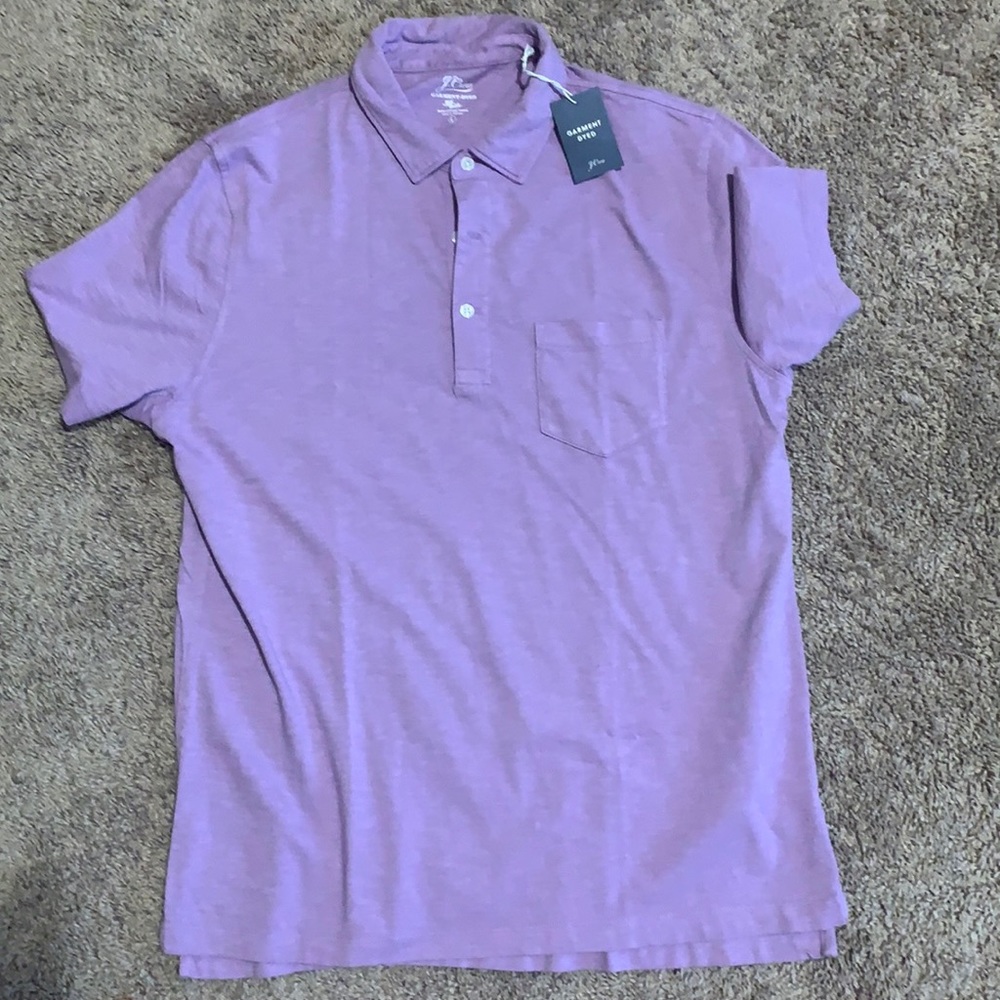 NWT Purple J Crew Garment-Dyed Polo
